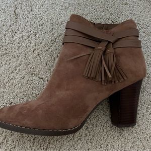 White House Black Market Brown Suede Booties